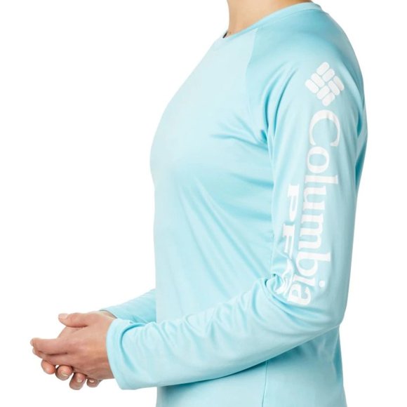 Columbia Tops - Women's Columbia PFG Tidal Tee crystal blue